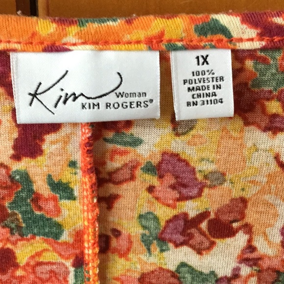Kim Woman by KIM ROGERS women’s top, size 1X in multiple fall colors. BEAUTIFUL! - Picture 3 of 12